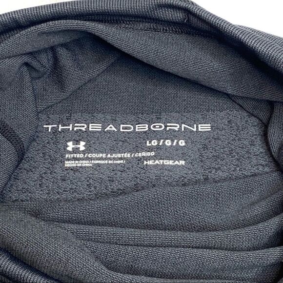 Under Armour NWOT gray theadborne seamless funnel neck heatgear top L - Picture 15 of 16